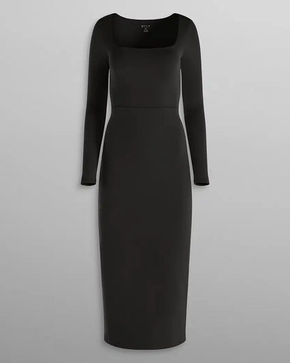 Balm Square Neck Long Sleeve Maxi Dress