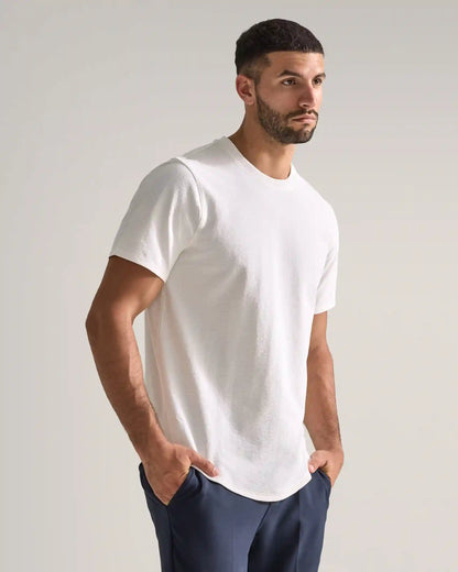Slub Short Sleeve Drop-Cut