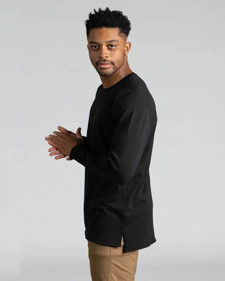Long Sleeve: BYLT Signature Split Hem