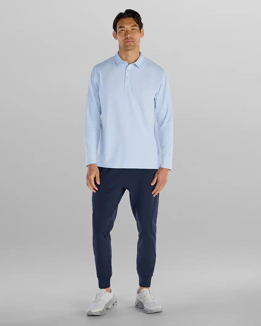 Pulse Long Sleeve Split-Hem Polo