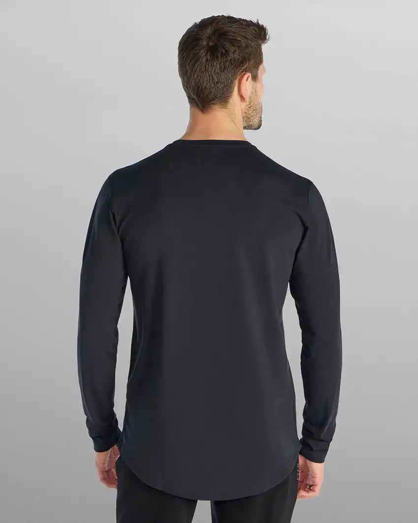 Henley Drop-Cut Long Sleeve: BYLT Signature