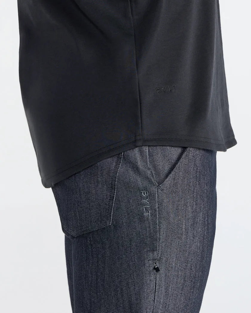 Cotton Long Sleeve Drop-Cut