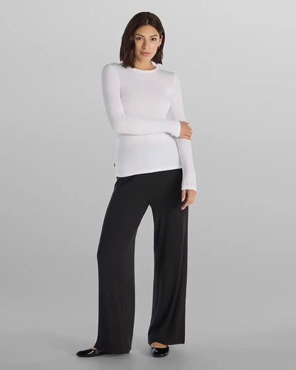 Modal Micro Rib Fitted Long Sleeve