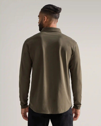Drop-Cut Long Sleeve: LUX Polo