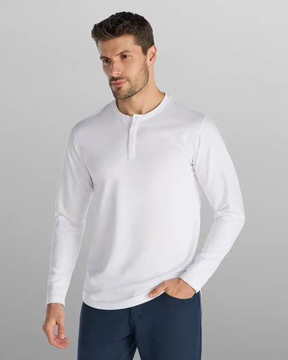 Henley Drop-Cut Long Sleeve: BYLT Signature
