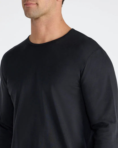 Cotton Long Sleeve Drop-Cut