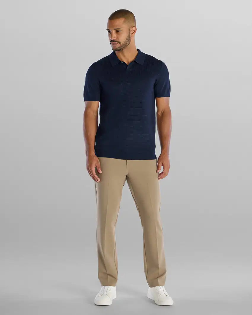 Textured Knit Polo