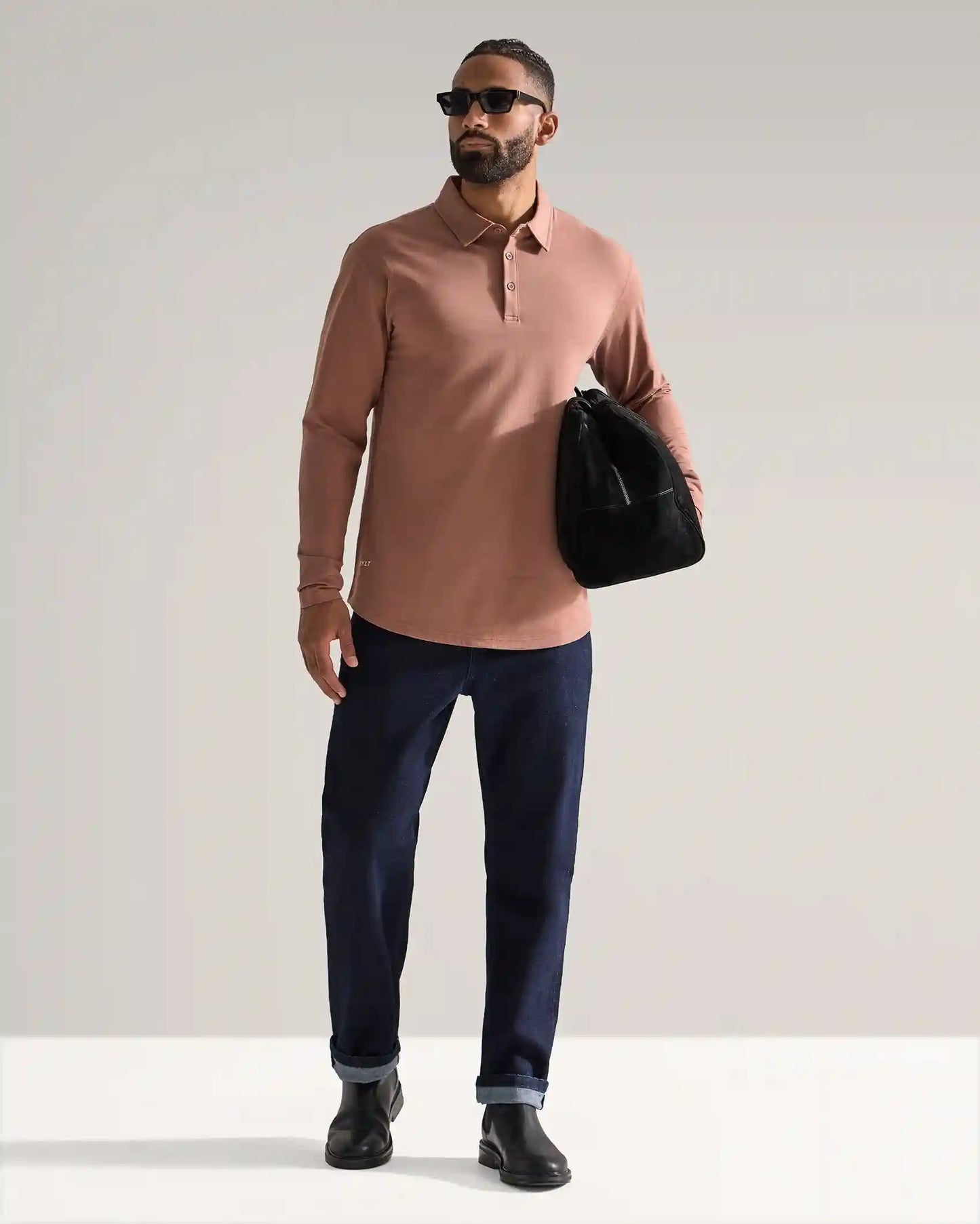 Drop-Cut Long Sleeve: LUX Polo