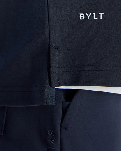 LUX Stand Collar Short Sleeve Button Down