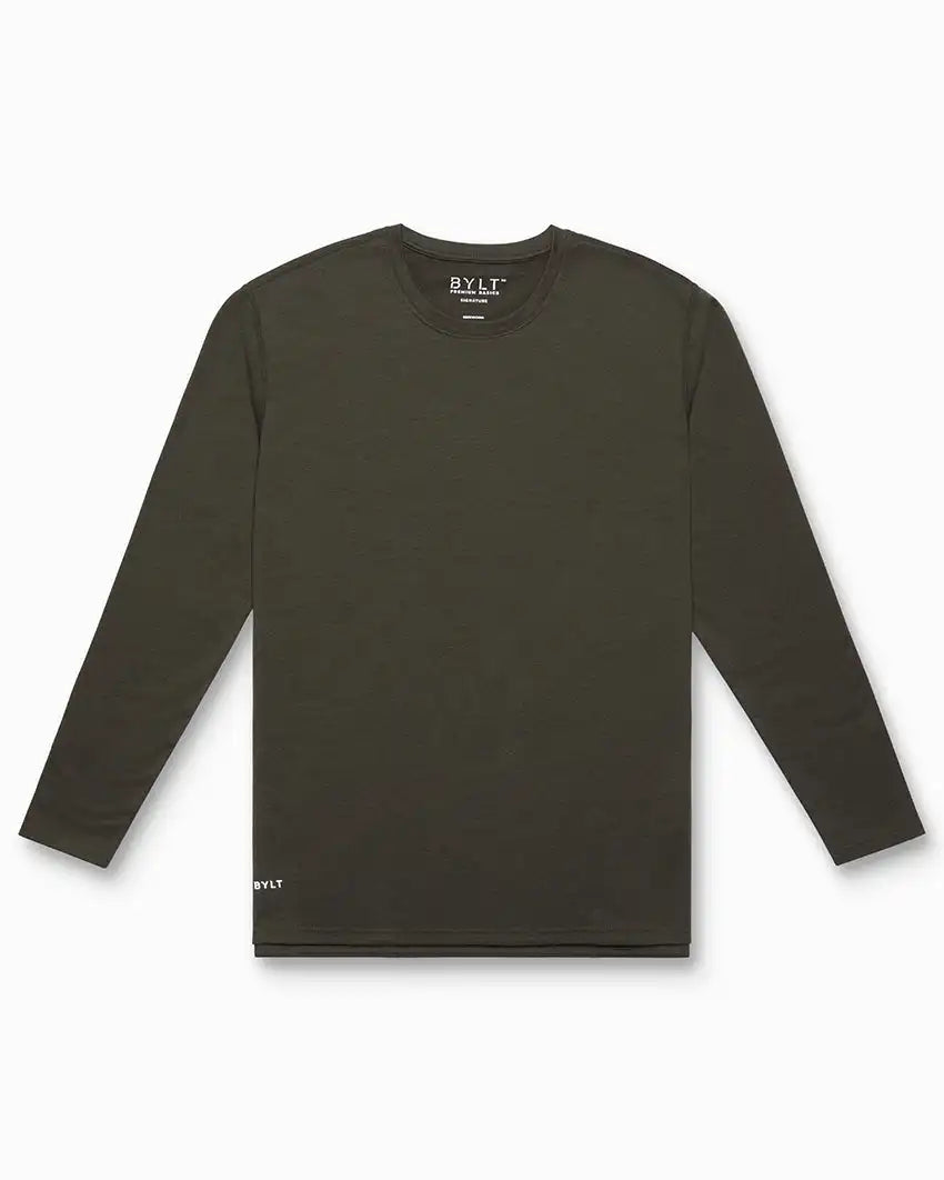 Long Sleeve: BYLT Signature Split Hem