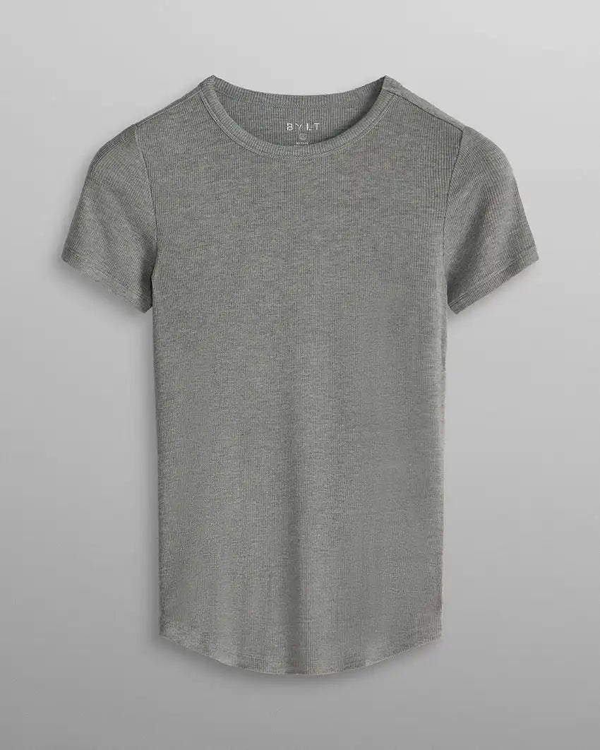 Modal Micro Rib Fitted Drop-Cut