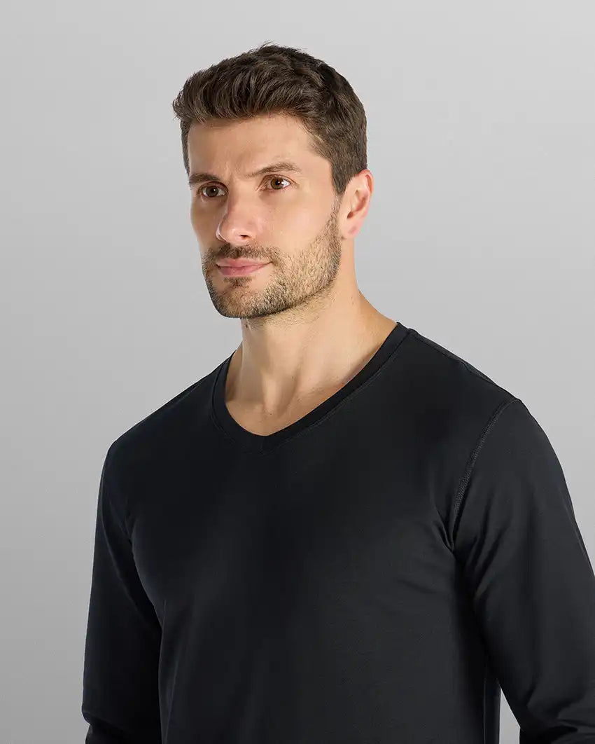 V-Neck Long Sleeve Drop-Cut: LUX