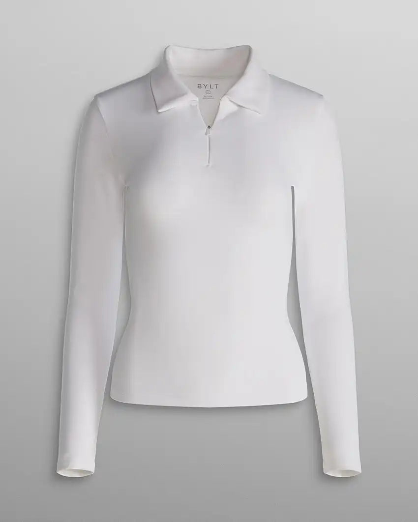 Balm Zip Long Sleeve Polo