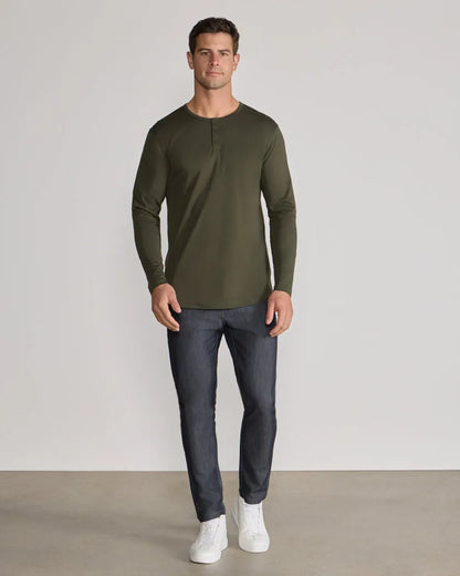 Cotton Long Sleeve Henley