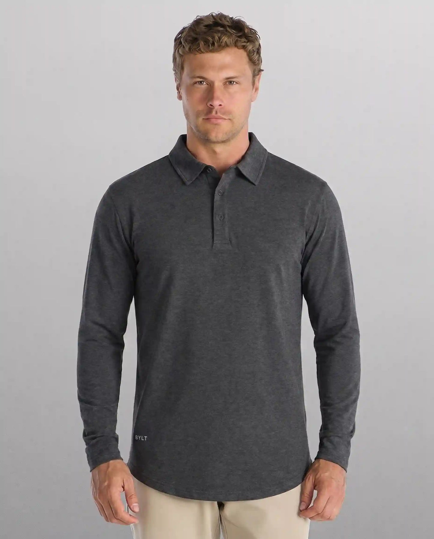 Drop-Cut Long Sleeve: LUX Polo