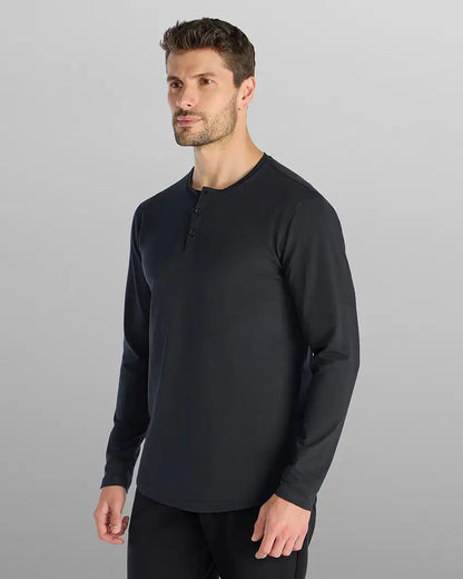 Henley Drop-Cut Long Sleeve: BYLT Signature