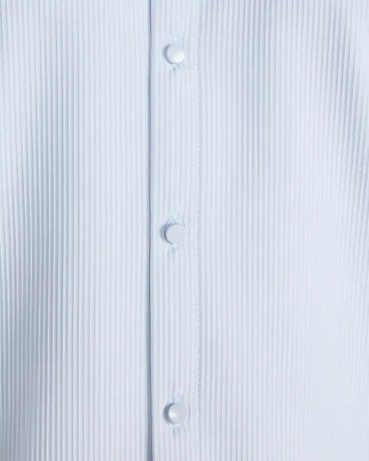 Ribbed+ Long Sleeve Button Down