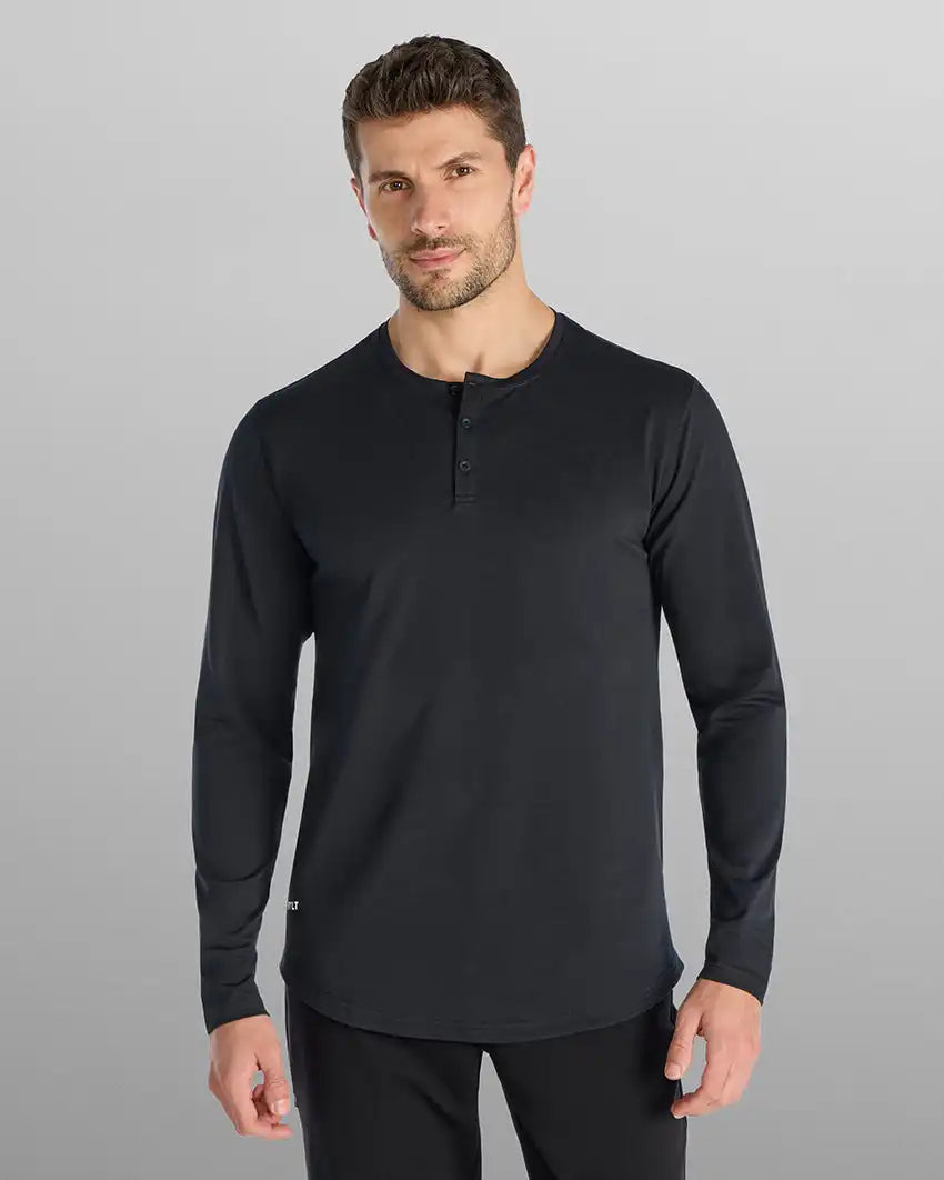 Henley Drop-Cut Long Sleeve: BYLT Signature