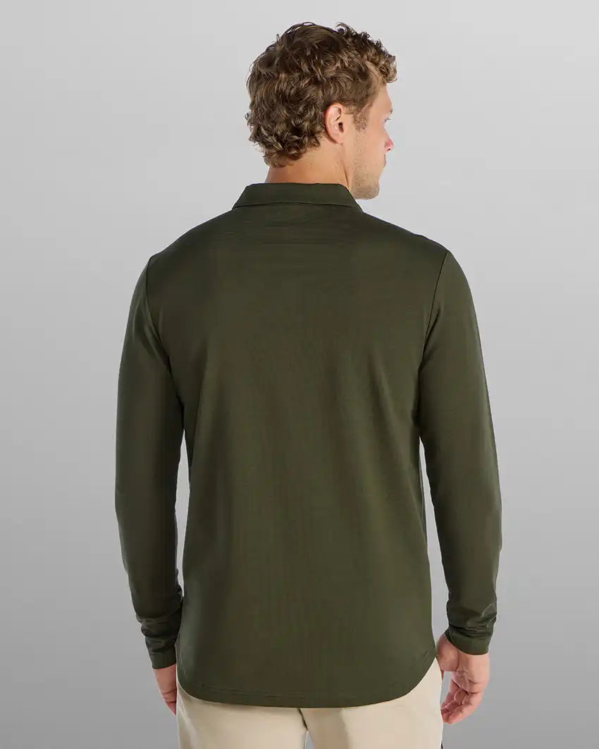 LUX Long Sleeve Zip Polo