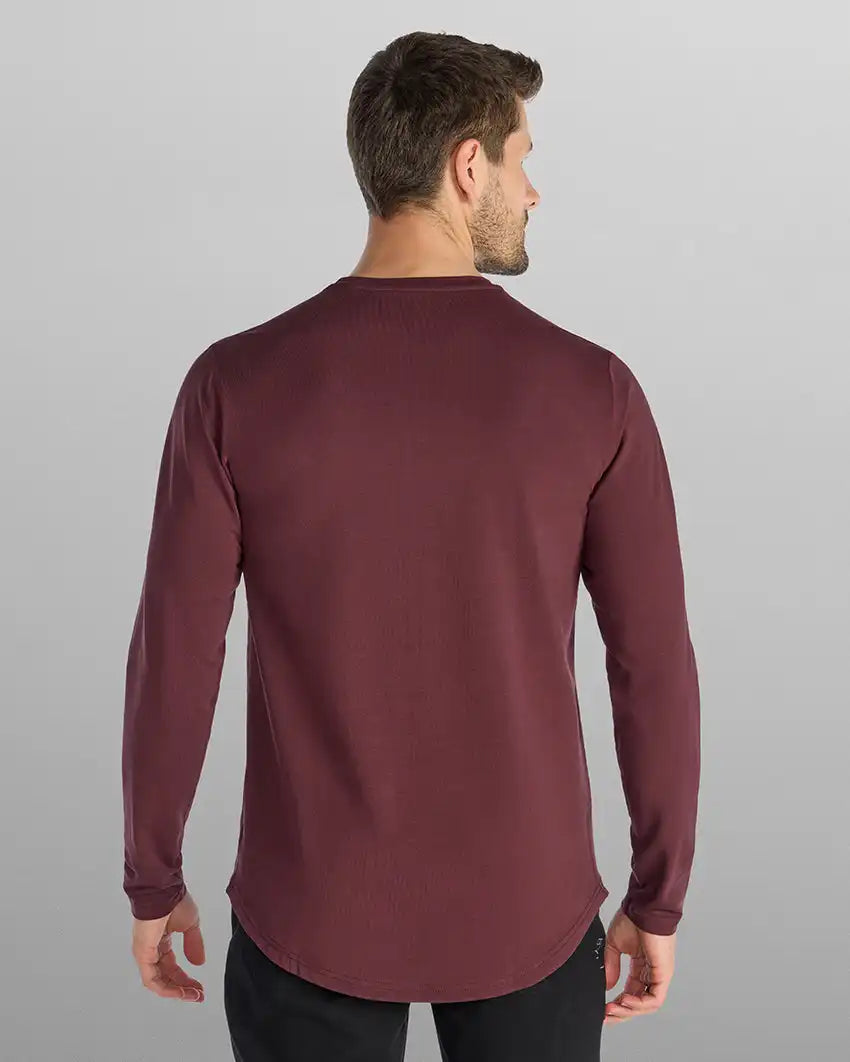 Henley Drop-Cut Long Sleeve: BYLT Signature