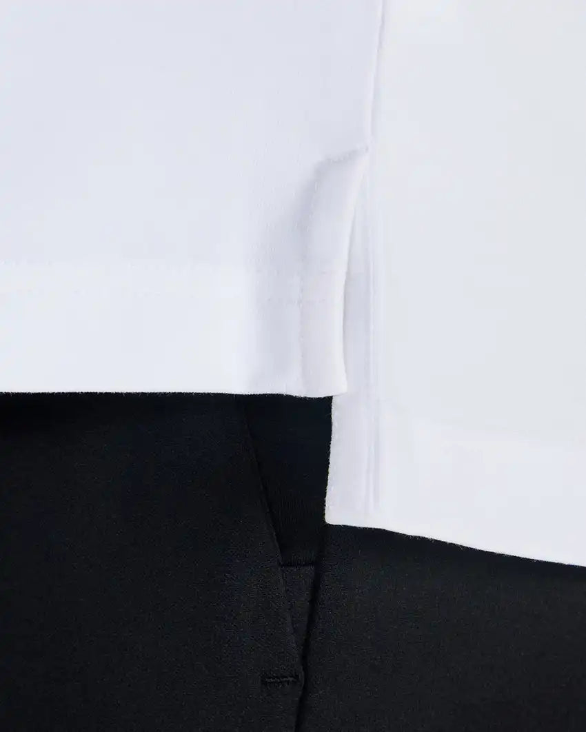 LUX Stand Collar Short Sleeve Button Down