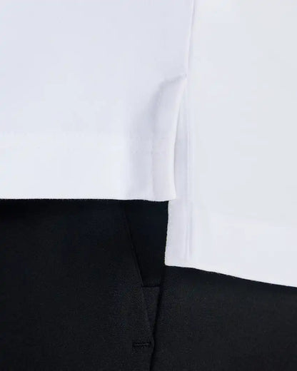 LUX Stand Collar Short Sleeve Button Down