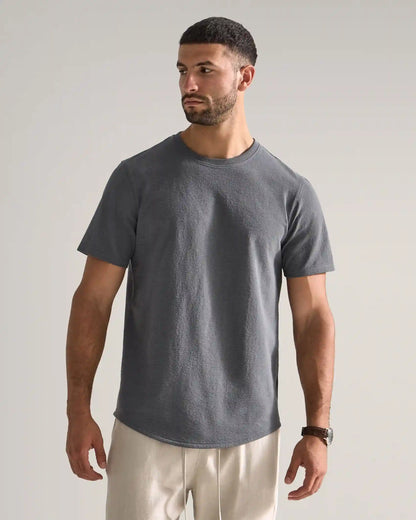 Slub Short Sleeve Drop-Cut