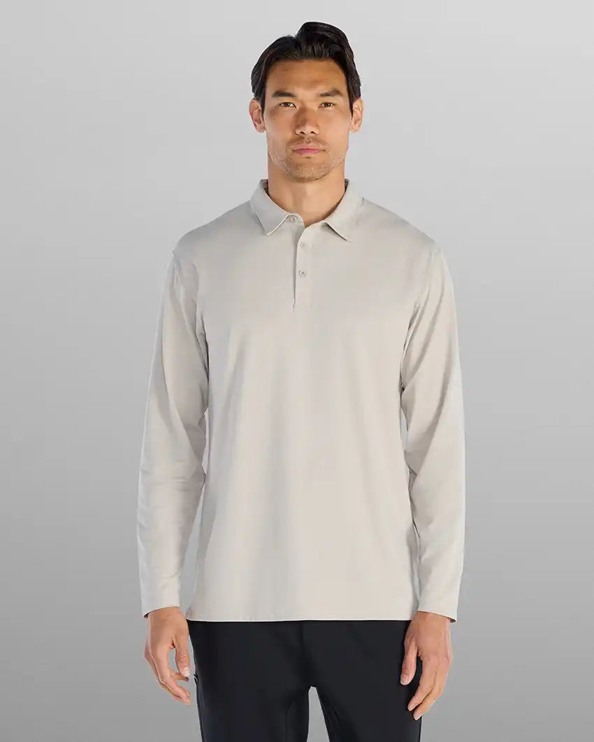 Pulse Long Sleeve Split-Hem Polo