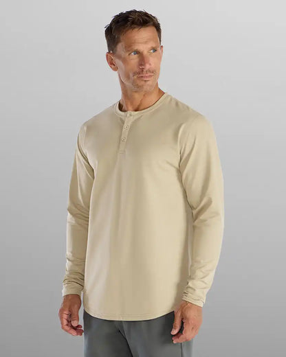 Henley Drop-Cut Long Sleeve: BYLT Signature