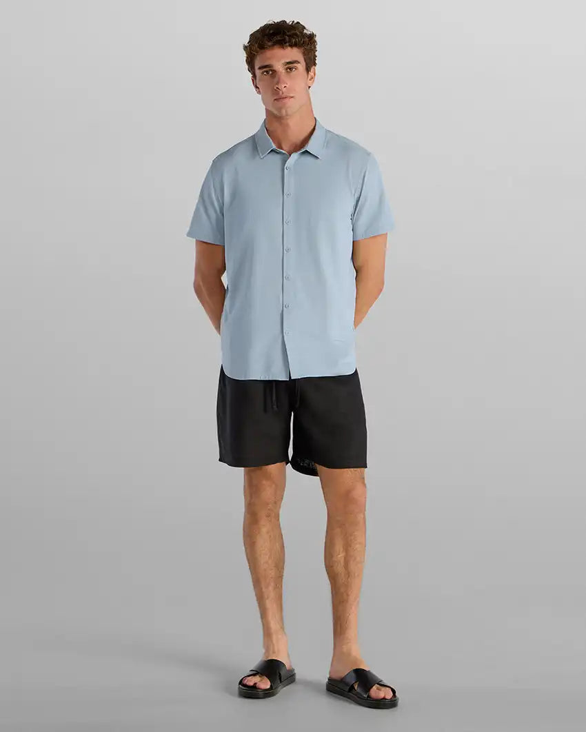 Seersucker Short Sleeve Button Down