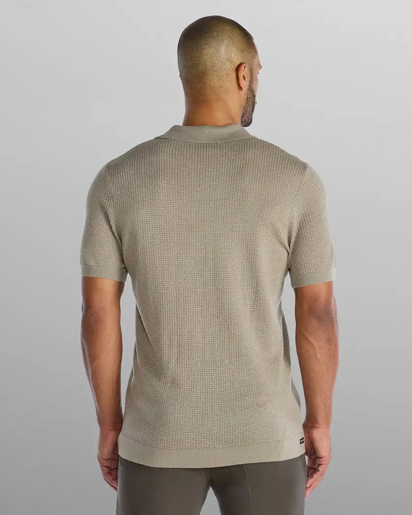 Textured Knit Polo