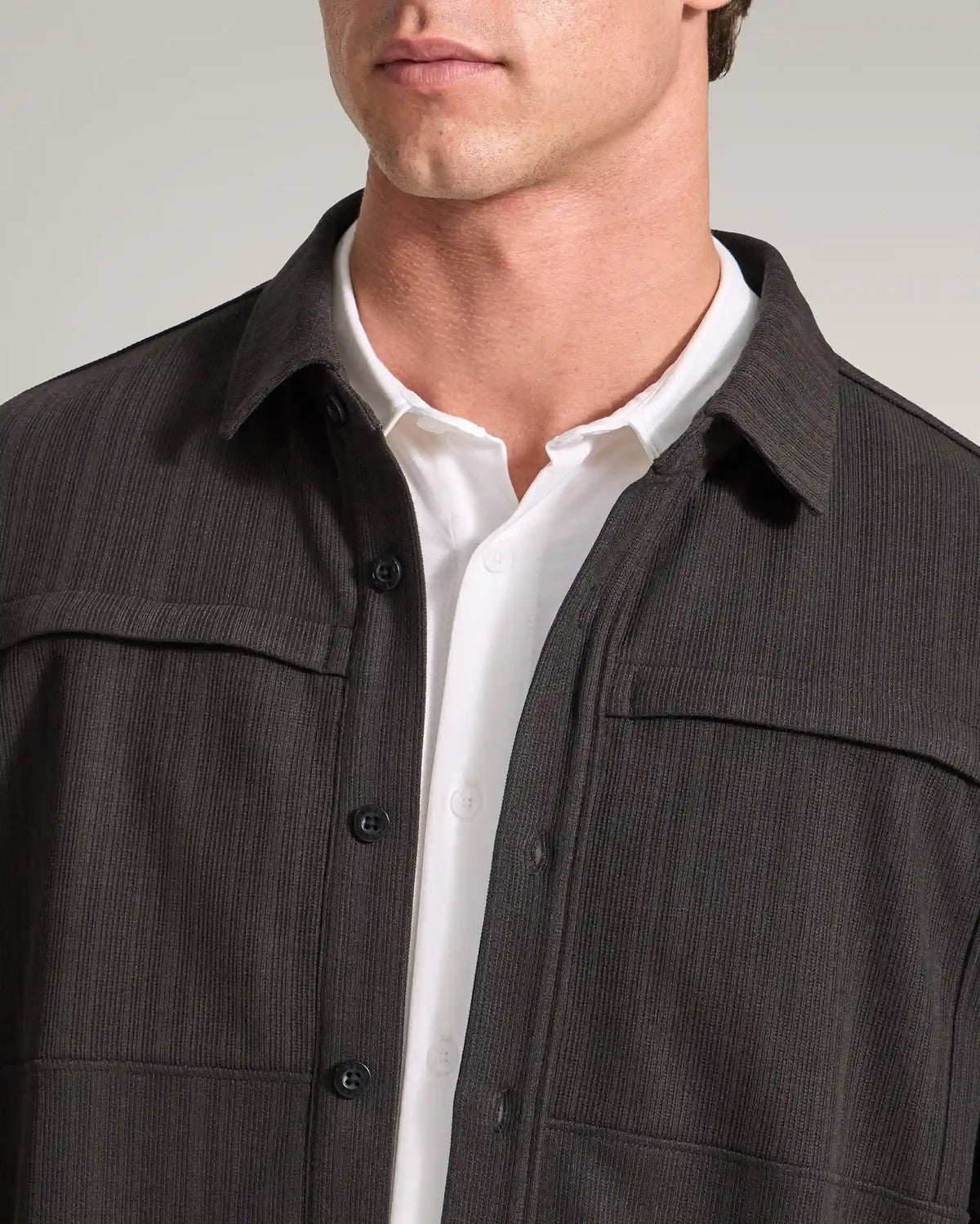 Framework Textured Knit Overshirt