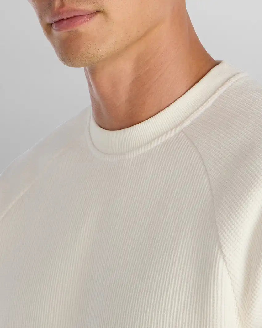 Heavyweight Waffle Crewneck