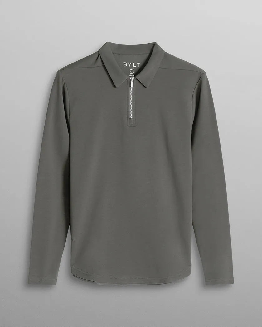 LUX Long Sleeve Zip Polo