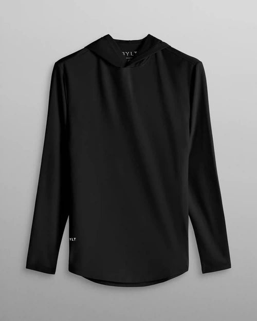Hooded Drop-Cut Long Sleeve