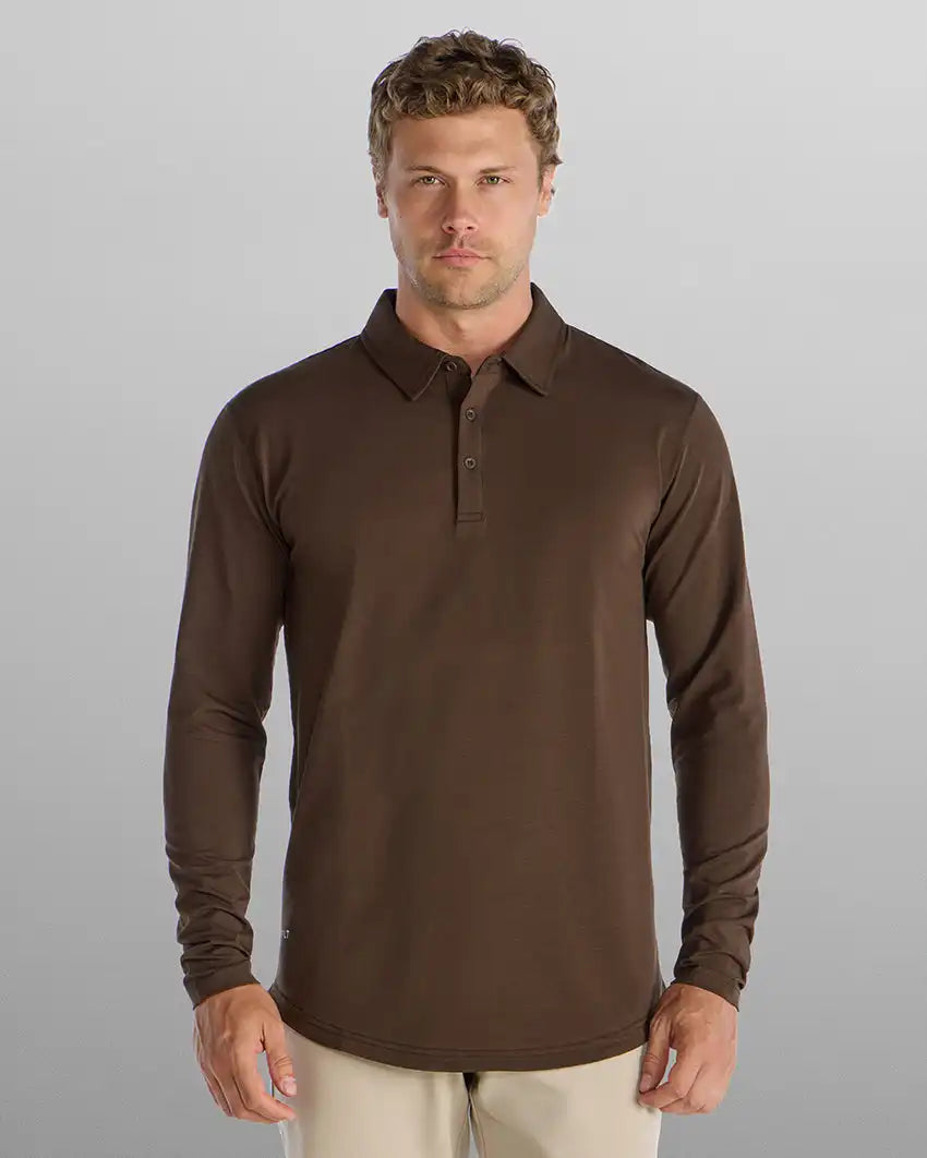 Drop-Cut Long Sleeve: LUX Polo