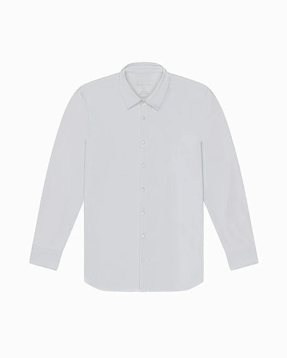 Ribbed+ Long Sleeve Button Down