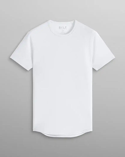 Micro Rib Short Sleeve Drop-Cut