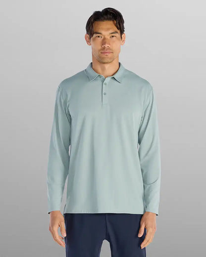 Pulse Long Sleeve Split-Hem Polo