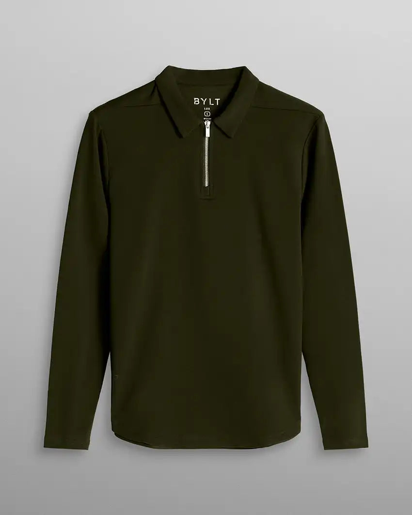 LUX Long Sleeve Zip Polo