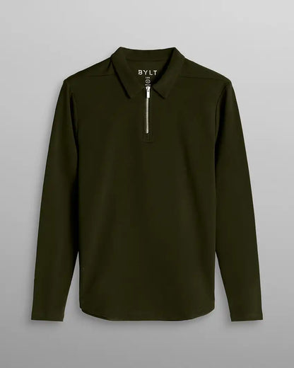 LUX Long Sleeve Zip Polo