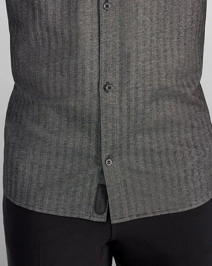 Herringbone Short Sleeve Button Down