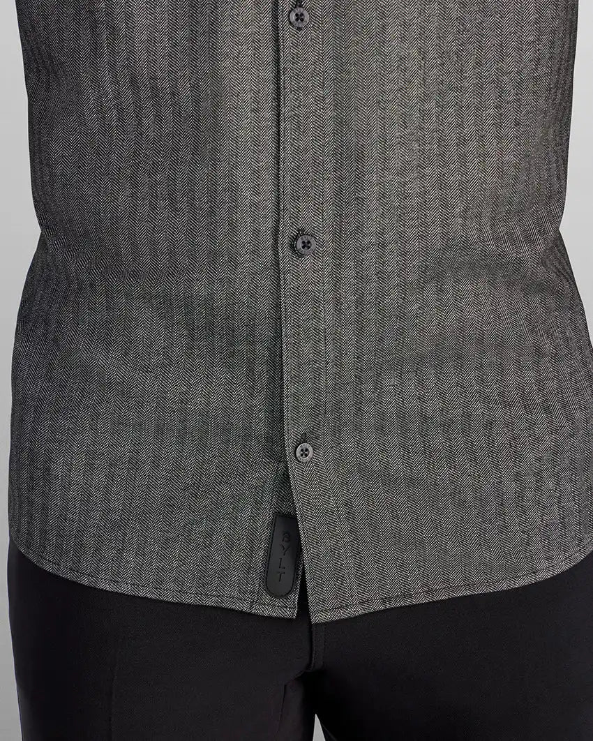 Herringbone Short Sleeve Button Down