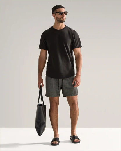 Slub Short Sleeve Drop-Cut