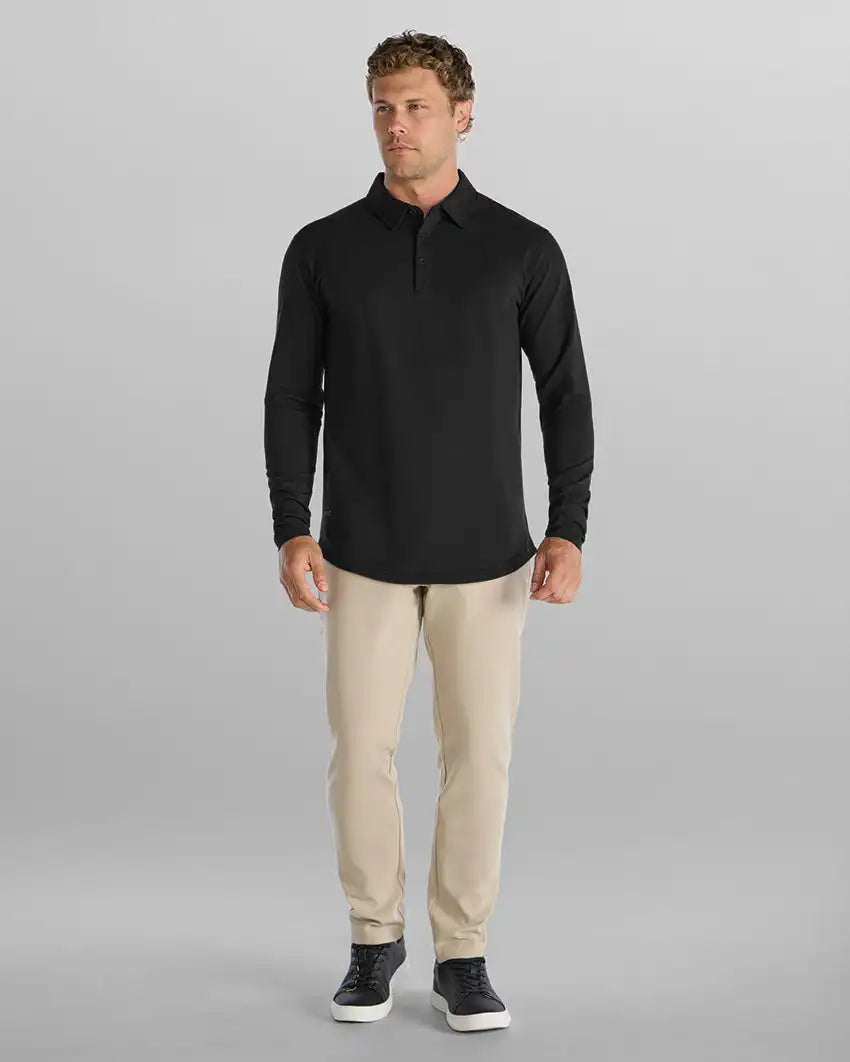 Drop-Cut Long Sleeve: LUX Polo
