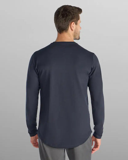 Henley Drop-Cut Long Sleeve: LUX