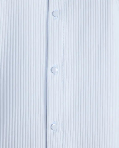 Ribbed+ Short Sleeve Button Down