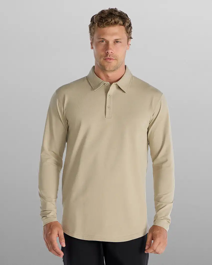 Drop-Cut Long Sleeve: LUX Polo