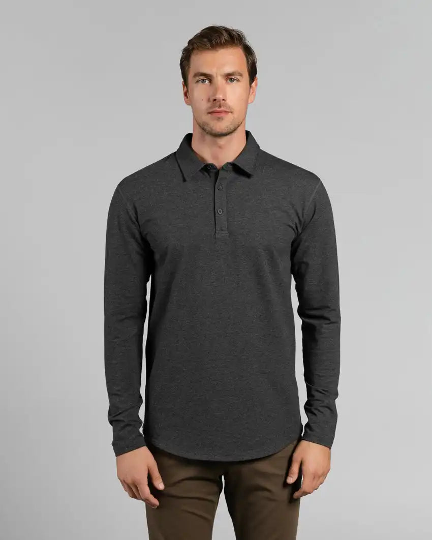Drop-Cut Long Sleeve: LUX Polo