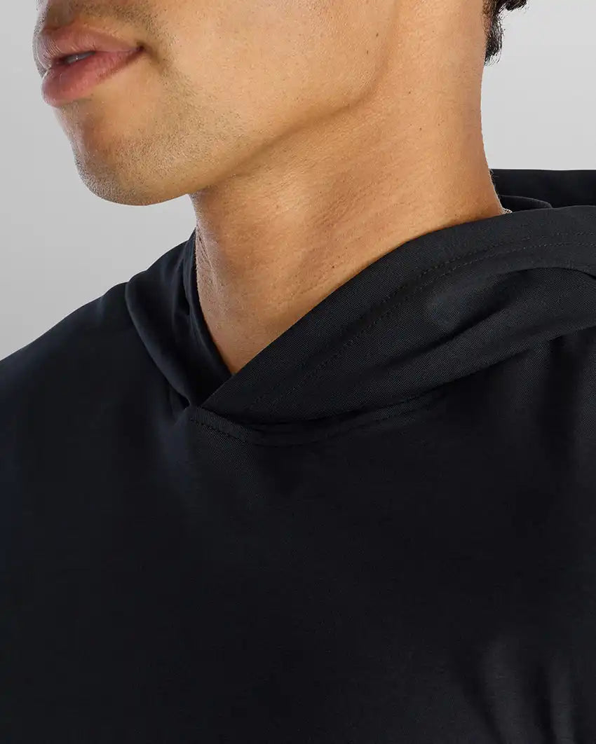 Hooded Drop-Cut Long Sleeve